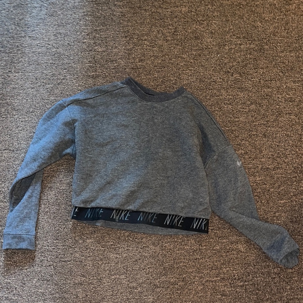 Nike grey crop sweatshirt